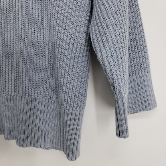Cabi Fair Play Reversible Cardigan Sweater XS Zip Up Cotton Relaxed 3522 Blue - Picture 5 of 8